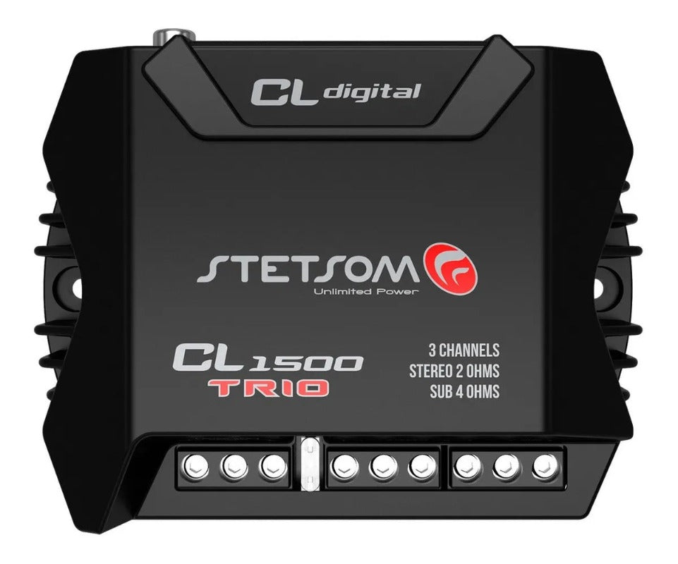 Stetsom CL1500 Trio 3 Channel Mini Compact Motorcycle Amplifier 400 Wa