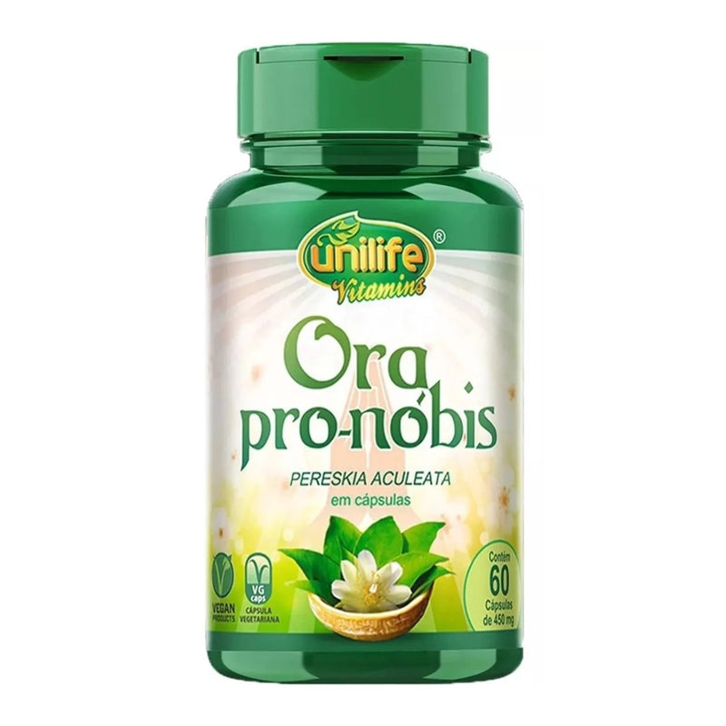 Ora Pro Nobis Unilife Pereskia Aculeata Bottle With 60 Caps 450mg