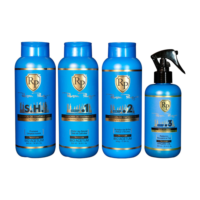 Robson Peluquero Kit CCRP 4 Steps Professional Hair Reconstruction 500ml/16.9 fl.oz.