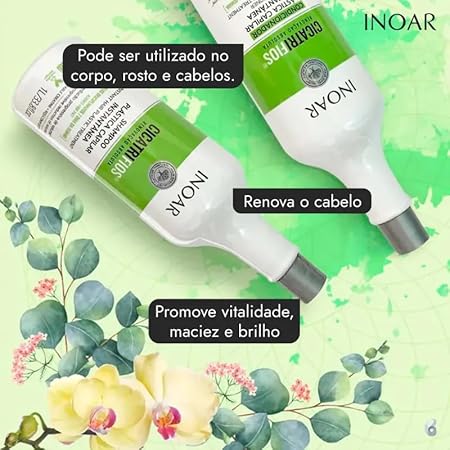 Inoar Cicatrifios Kit Shampoo and Conditioner Hair Plastic 2X1000ml/33.8 fl.oz.