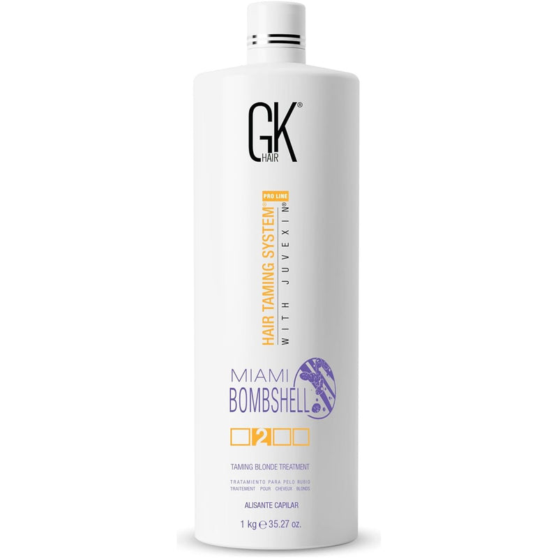 GK Hair Miami Bombshell Hair Taming Blond Treatment System With Juvexin 1000ml/33.8fl.oz.