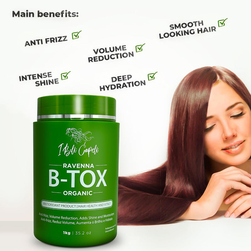 Ibelli Capelli Ravenna B-Tox Organic Masc Anti-Frizz 1Kg/35.2oz.