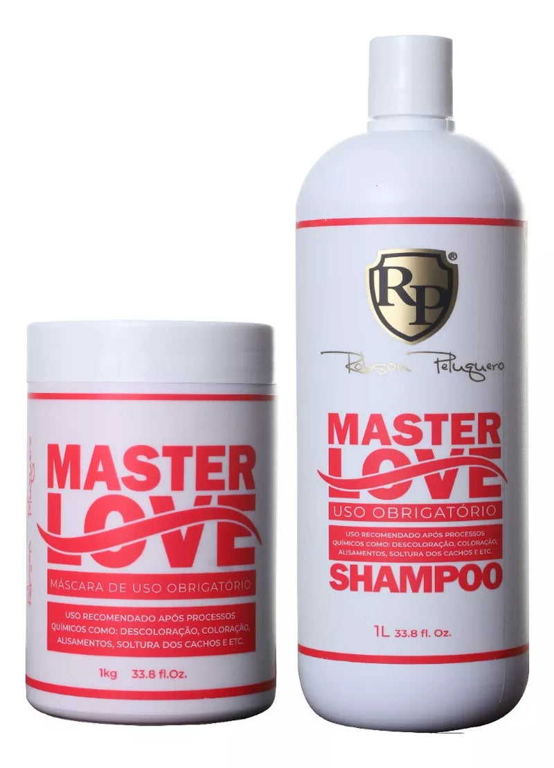 Robson Peluquero Master Love Shampoo 1000ml/ 33.8 fl.oz + Mask 1Kg/35.2oz.