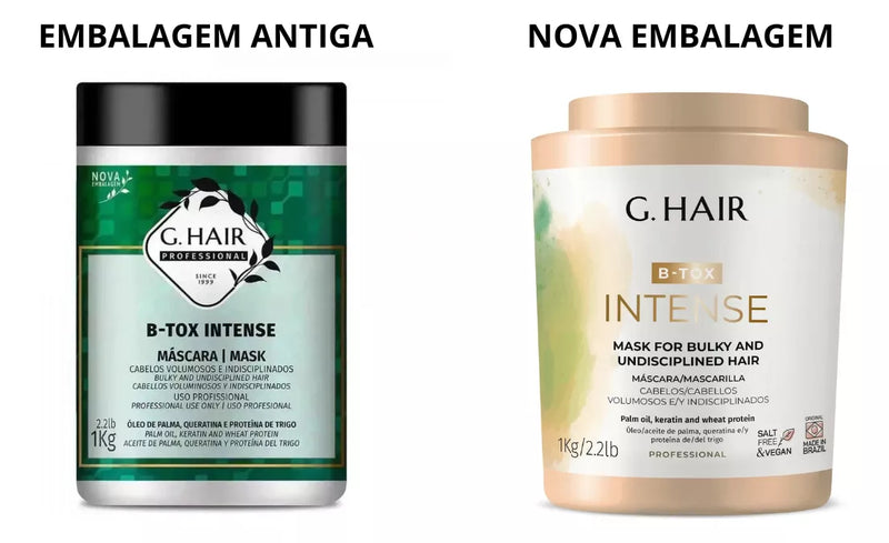 G.Hair B-Tox Intensive Reconstruction &amp; Straightening Treatment Hair Mask 1Kg/35.2 oz.