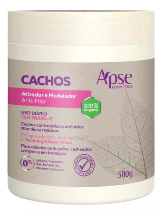 Apse Cosmetics SOS Cachos Kit Shampoo, Conditioner, Gelatin, Mask and Activator 5 Steps