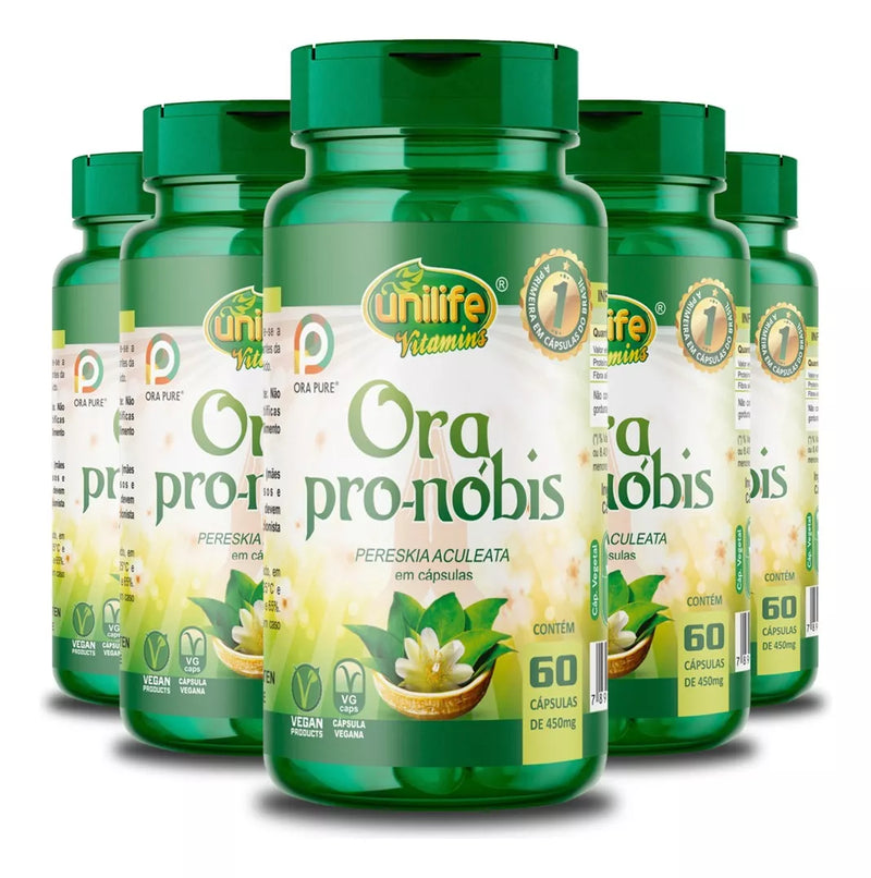 Ora Pro Nobis Unilife Pereskia Aculeata Bottle With 60 Caps 450mg