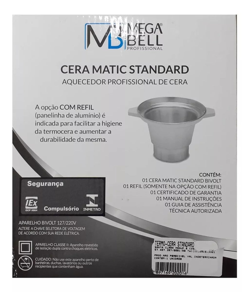 Mega Bell Double Base Termocera 900g Refill +2 Rollon Waxing Pan