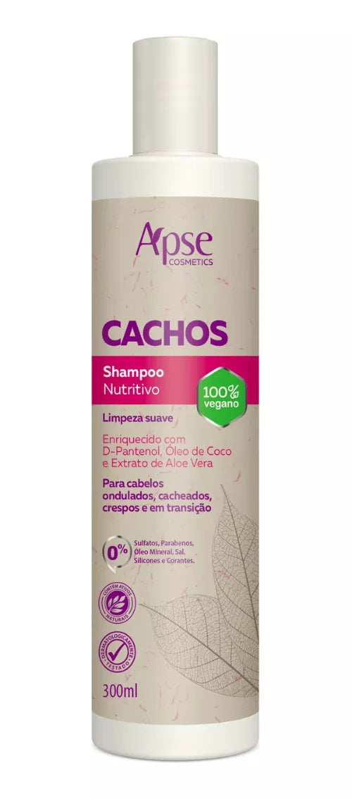 Apse Cosmetics SOS Cachos Kit Shampoo, Conditioner, Gelatin, Mask and Activator 5 Steps