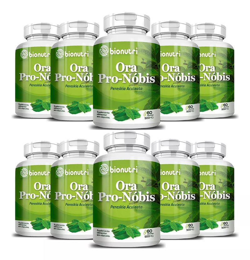 Ora Pro Nobis Bionutri Supplement 10 Bottles With 60 Caps 500mg