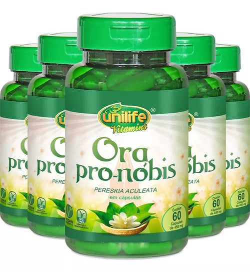 Ora Pro Nobis Unilife Pereskia Aculeata Bottle With 60 Caps 450mg