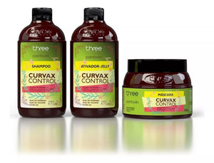Curvax Control Three Therapy Maintenance Kit for Curly Hair - 3 Pieces