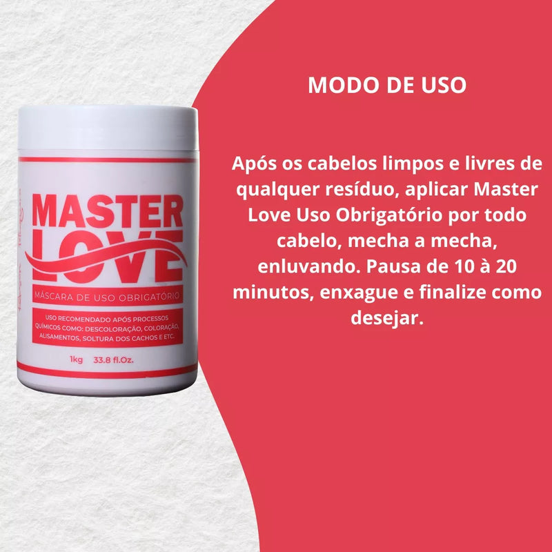 Robson Peluquero Master Love Shampoo 1000ml/ 33.8 fl.oz + Mask 1Kg/35.2oz.