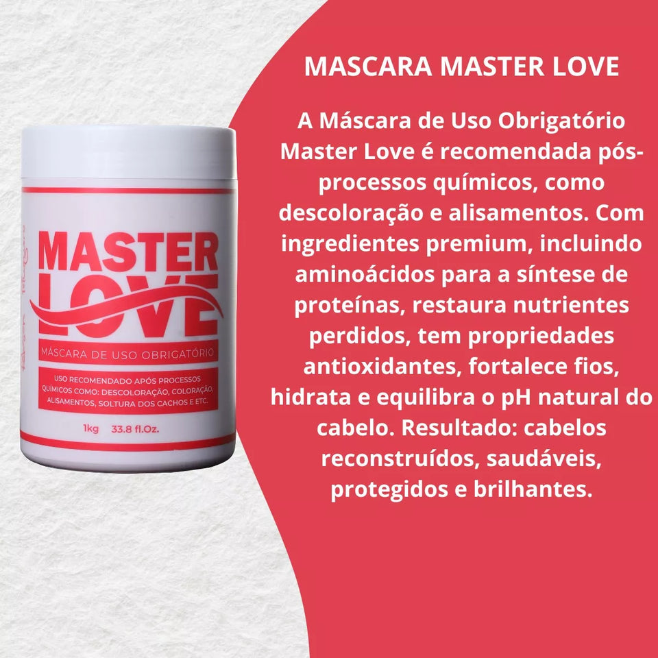 Robson Peluquero Master Love Shampoo 1000ml/ 33.8 fl.oz + Mask 1Kg/35.2oz.