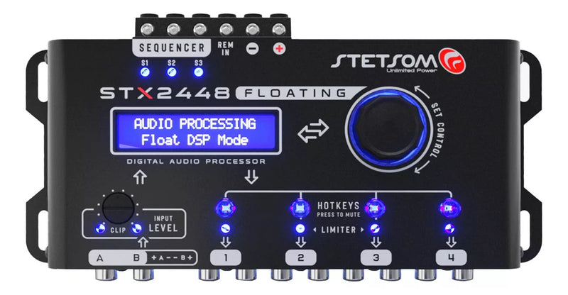 Stetsom STX2448 Floating Crossover and Equalizer 4 Channel Full Digital Signal Processor (Sequencer)