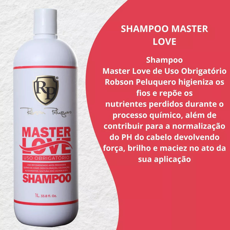 Robson Peluquero Master Love Shampoo 1000ml/ 33.8 fl.oz + Mask 1Kg/35.2oz.