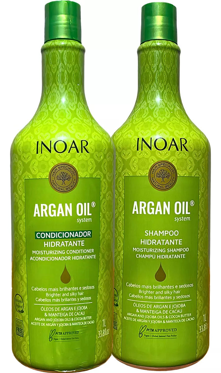 Inoar Argan Oil Progressive Brush 2X1000ml/33.8 fl.oz.