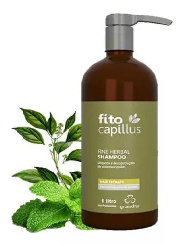 Grandha Fito Capillus Fine Herbal Shampoo for Scalp Wounds 1000ml/33.8 fl.oz.