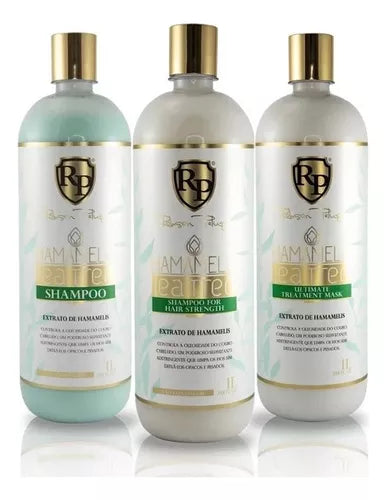 Robson Peluquero Kit Hamamelis Tea Tree Shampoo, Mask and Shampoo For Hair Strength 3x1000ml/33.8fl.oz.