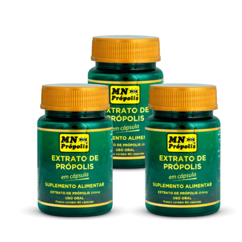 MN Propolis Brazilian Green Propolis Extract 90 Capsules 250mg.