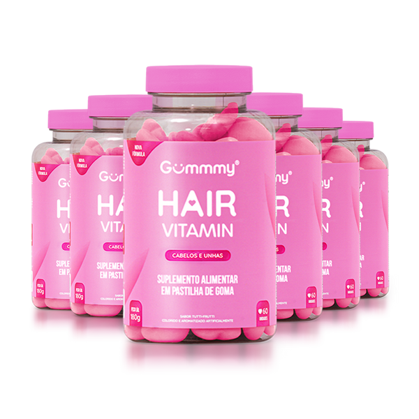 Gummy Hair Vitamin Tutti Frutti With 60 Units Treatment Anti-Hair Loss