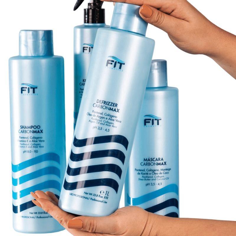 Fit Cosmetics Carbomax Kit Complete Hair Treatment: Shampoo, Mask, Defrizzer & Keratin