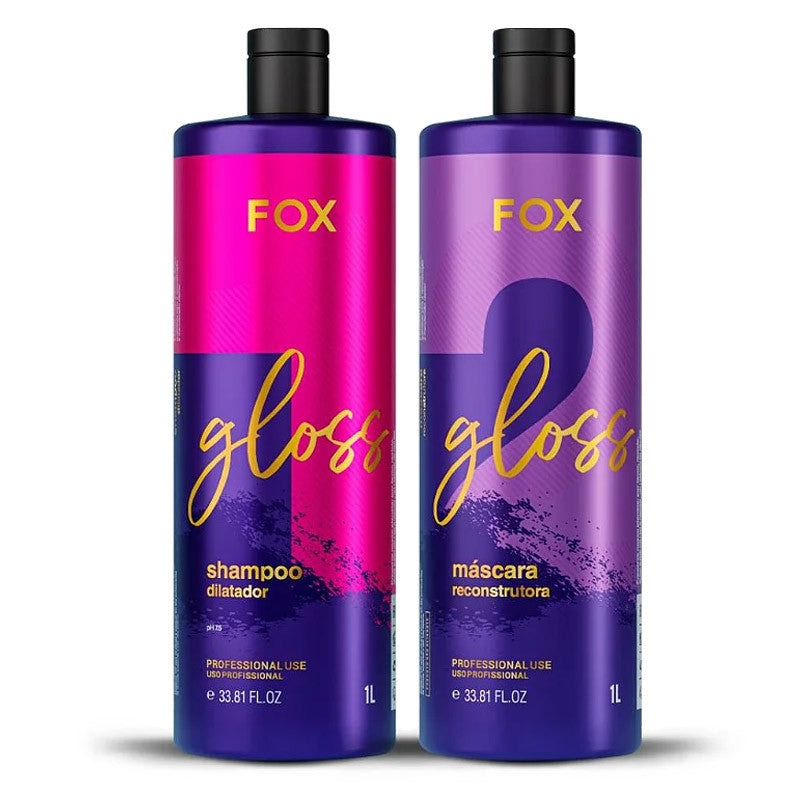 Fox Gloss Progressive Brush Keratin Treatment Kit 2x1000ml/33.8 fl.oz