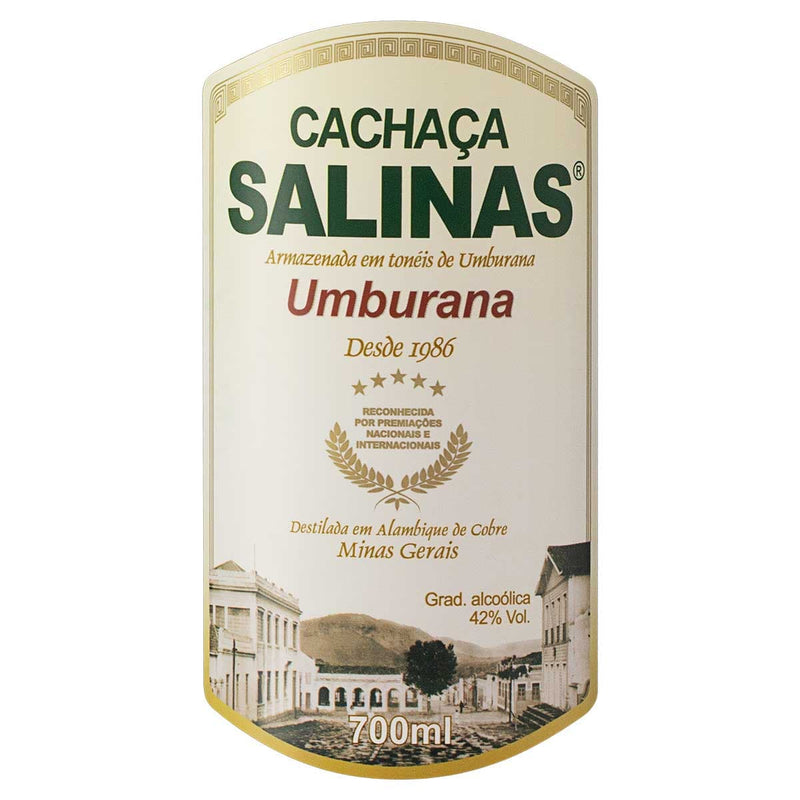 Cachaça Salinas Amburana 1000ml/33.8fl.oz.