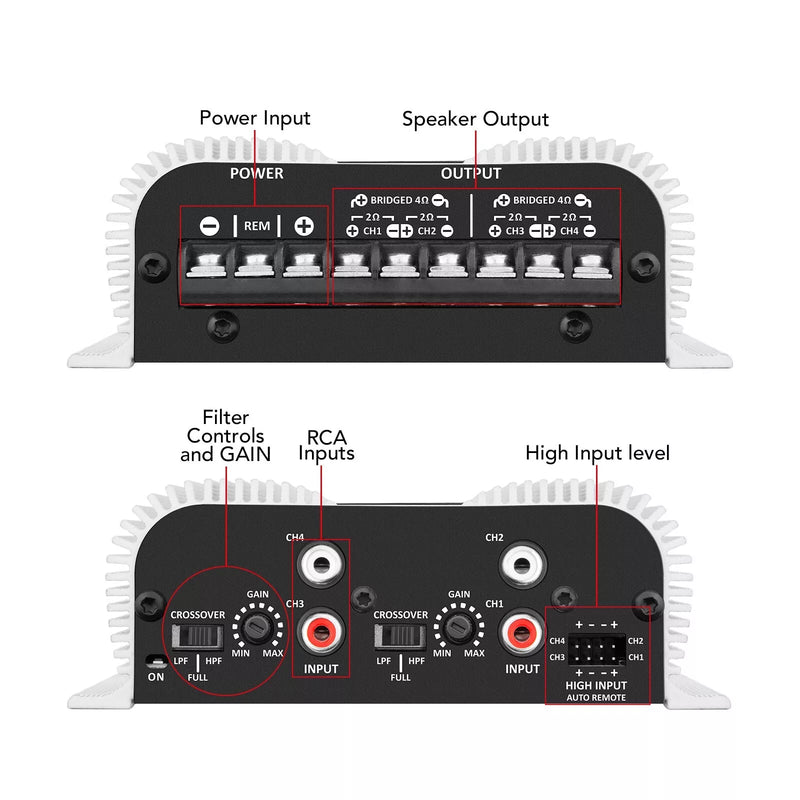 Taramps TS400X4 400 Watts Rms Car Audio Amplifier 4 Channels