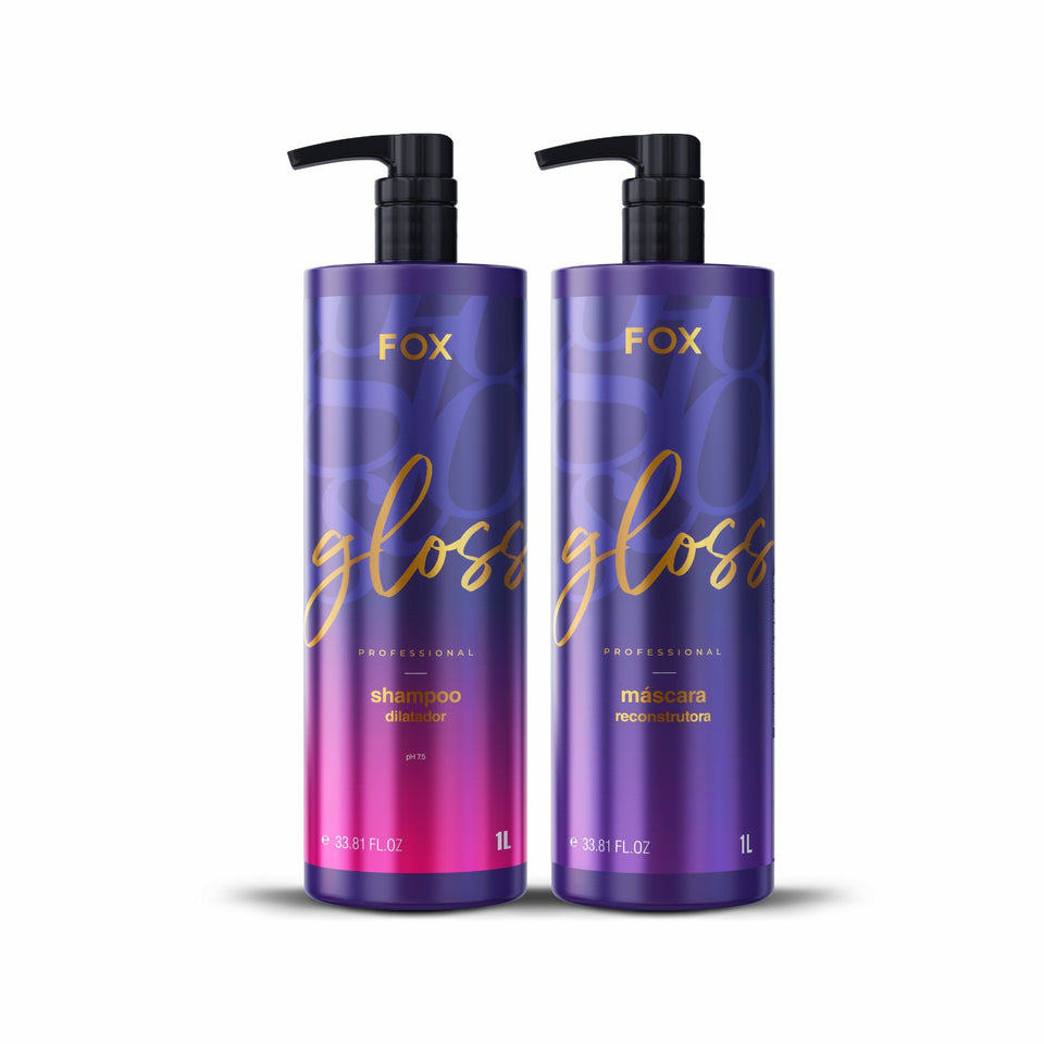 Fox Gloss Progressive Brush Keratin Treatment Kit 2x1000ml/33.8 fl.oz