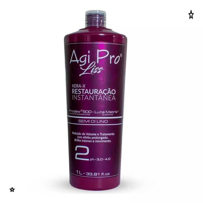 Agi Pro Liss Kera-X Semi Di Lino Prodew 500 3X1000ml/33.8 flo.oz. - BuyBrazil