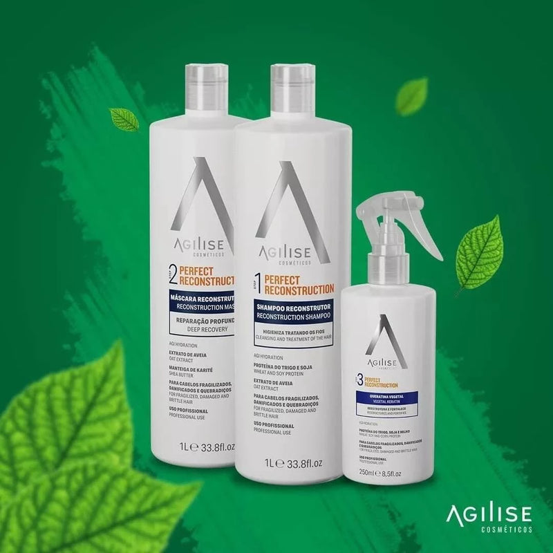 Agilise RP Kit Deep Reconstruction - Shampoo, Reconstructor, Keratin - BuyBrazil