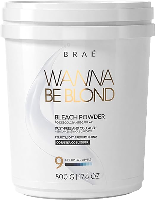 Brae Wanna Be Blond Bleach Powder 500g/17.6 oz and OX Vol 900ml/30.43 fl.oz. - BuyBrazil