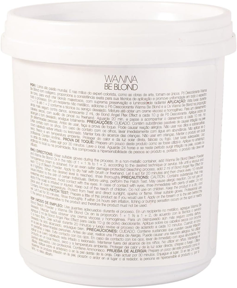 Brae Wanna Be Blond Bleach Powder 500g/17.6 oz and OX Vol 900ml/30.43 fl.oz. - BuyBrazil