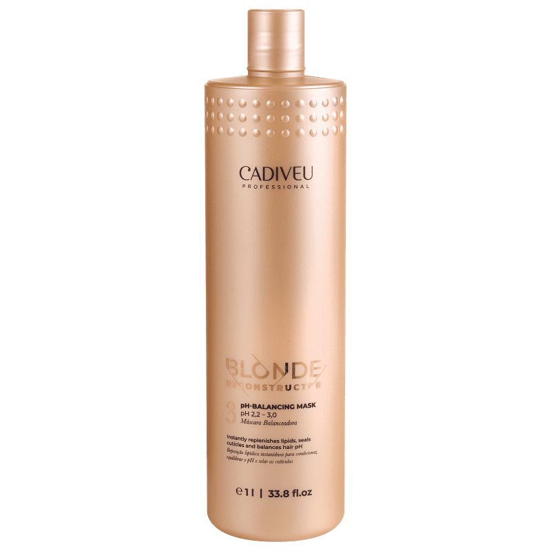 Cadiveu Blonde Reconstructor pH Balancing Mask - Hair Mask 1000 ml 33.8 fl.oz - BuyBrazil