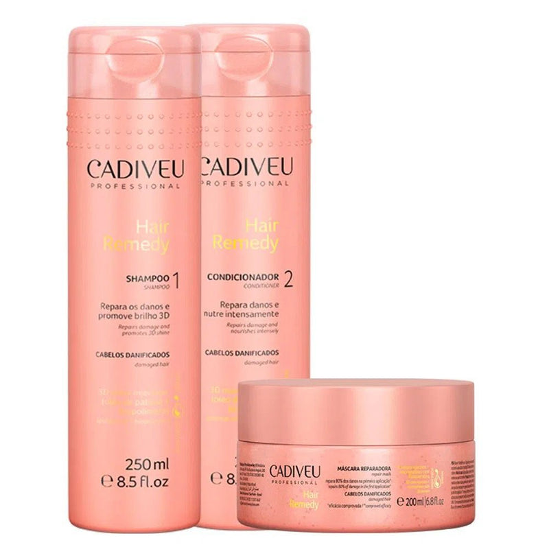 Cadiveu Professional Hair Remedy Repair Kit (3 Products) - BuyBrazil