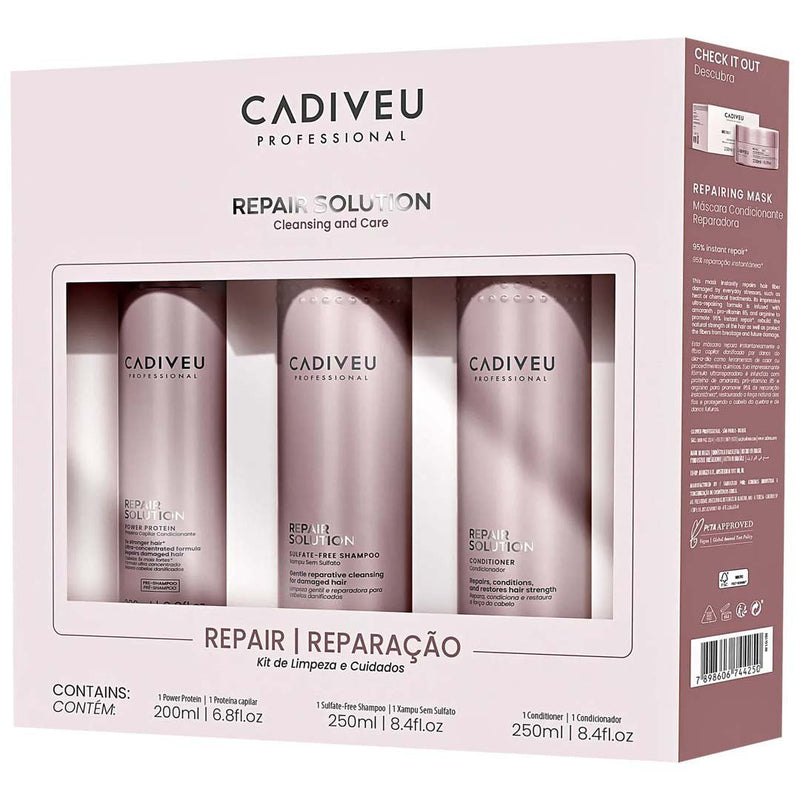 Cadiveu Professional Repair Solution Repair Kit (3 Products) - BuyBrazil