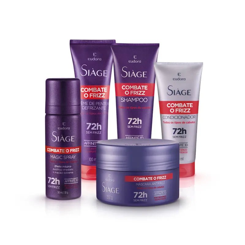 Eudora Kit Siàge Fights Frizz (5 Products) - BuyBrazil