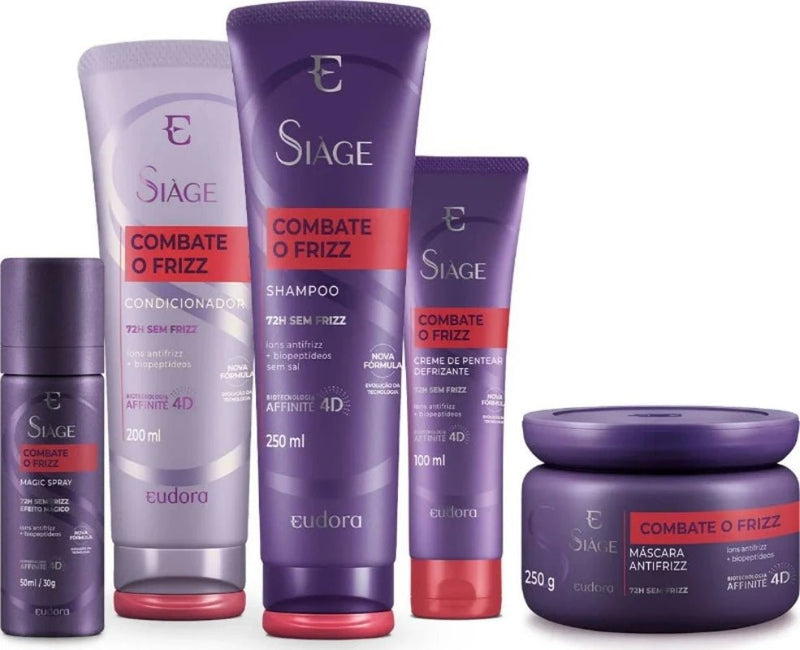 Eudora Kit Siàge Fights Frizz (5 Products) - BuyBrazil