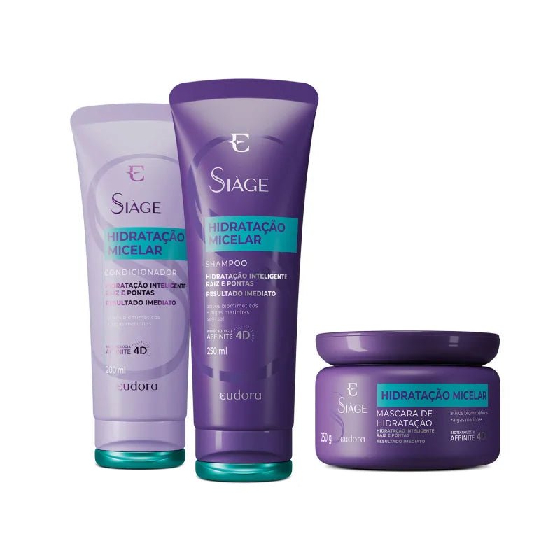 Eudora Siàge Kit Micellar Hydration Combo 3 Products - BuyBrazil