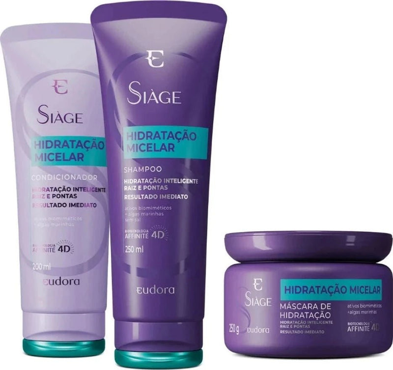 Eudora Siàge Kit Micellar Hydration Combo 3 Products - BuyBrazil