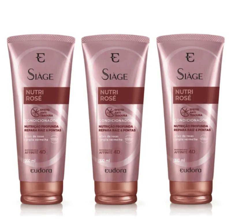 Eudora Siàge Kit Nutri Rosé Conditioner (3 Units) - BuyBrazil