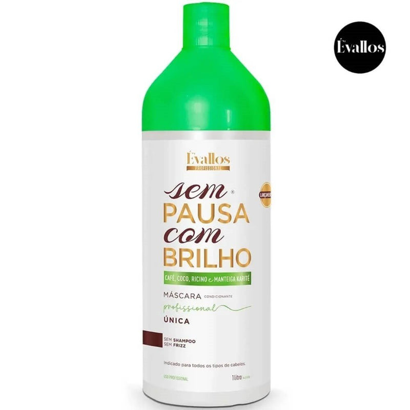 Evallos Sem Pausa Com Brilho Conditioning Mask 1000ml/33.8 fl.oz. - BuyBrazil