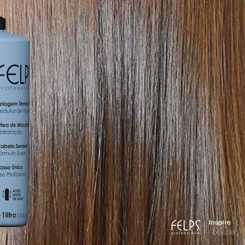 Felps Omega Zero Unique Sensitive - Progressive Brush Brazilian Keratin Heir Treatment 1000ml/33.8 fl.oz. - BuyBrazil