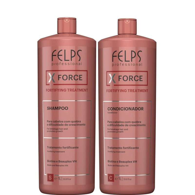 Felps X-Force Biotin Treatment Shampoo And Conditioner 2x1000ml/33.8 fl.oz. - BuyBrazil