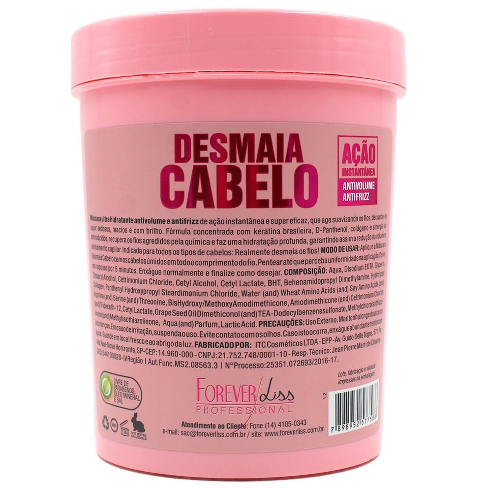 Forever Liss Professional Desmaia Cabelo Brazilian keratin Mask 350g 8