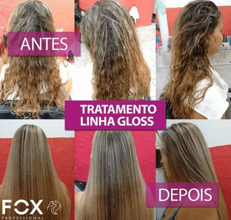 Fox Gloss Progressive Brush Smart Keratin Treatment Kit 2x1000ml/33.8 fl.oz - BuyBrazil