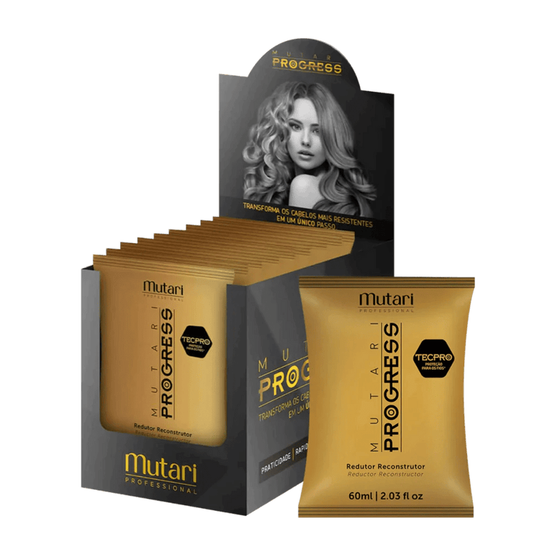 Mutari - Box W / 16 Unit. Mutari Progress Sachet (60ml) Prof - Progressive Without Formaldehyde - BuyBrazil