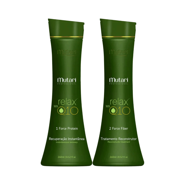 Mutari - Kit Mutari Relax Sos Q10 2x240ml Force Hair And Protein - BuyBrazil