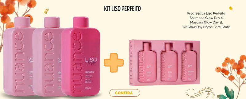 Nuance Professional - Perfect Smooth Organic Brush + Glow Day Shampoo 1l + Glow Day Mask 1l Nuance - BuyBrazil