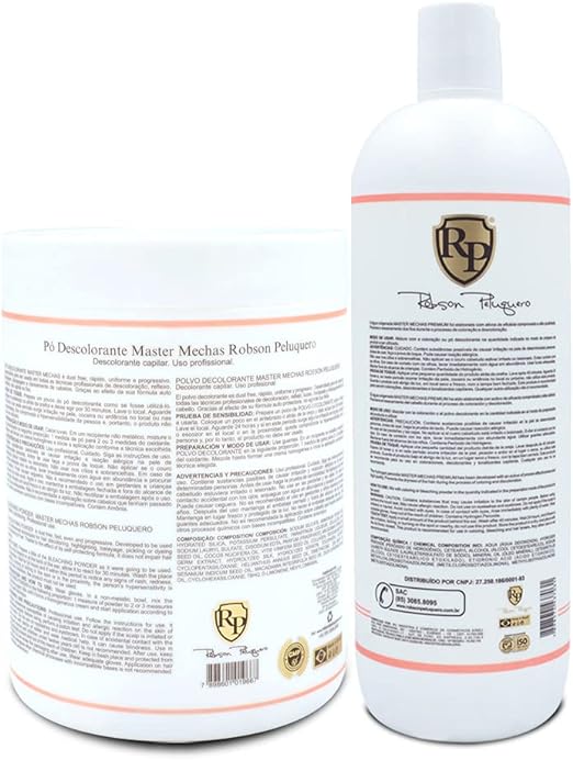 Robson Peluquero - Master Locks 500g/16.9 Fl.Oz + Ox 30 Volumes Revealing Emulsion 900ml - BuyBrazil